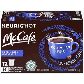McCafe Colombian Keurig K Cup Coffee Pods 12 Count, 4.12 oz Box