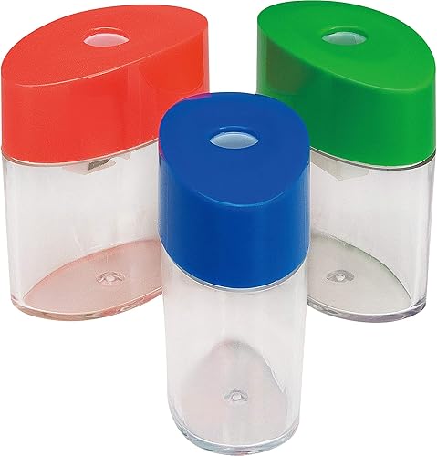 Integra Sacapuntas de plástico, ovalado, 2-18 pulgadas, surtido (ITA42850)