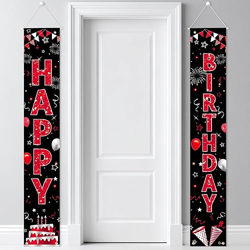 Cartel de decoración de cumpleaños, letrero de puerta de feliz cumpleaños para hombres, mujeres, niños y niñas, ideal para decoración de cumpleaños,