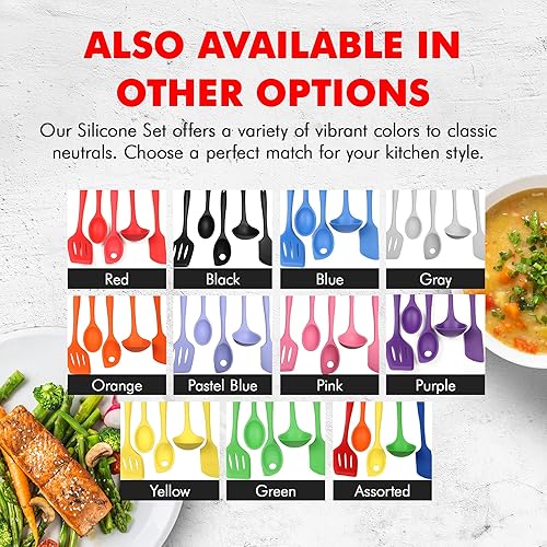 Miniatura 7 de Juego de 5 utensilios de cocina Chef Craft, de silicón, de color azul, Juego de 5 piezas, Verde