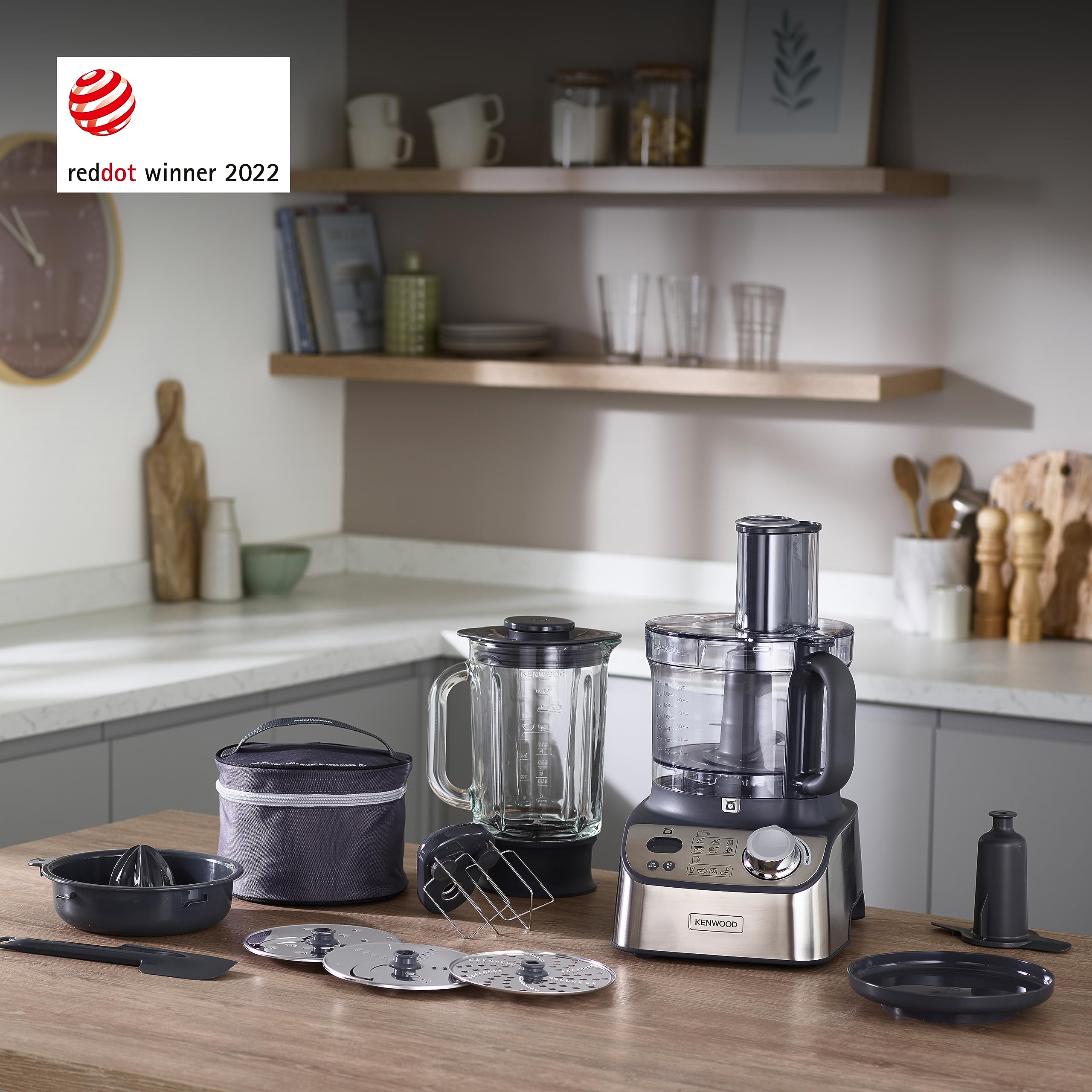 Kenwood MultiPro Express FDM71.900SS - Robot de cocina compacto, 3 litros, velocidad variable con función de pulso, báscula digital integrada, color plateado