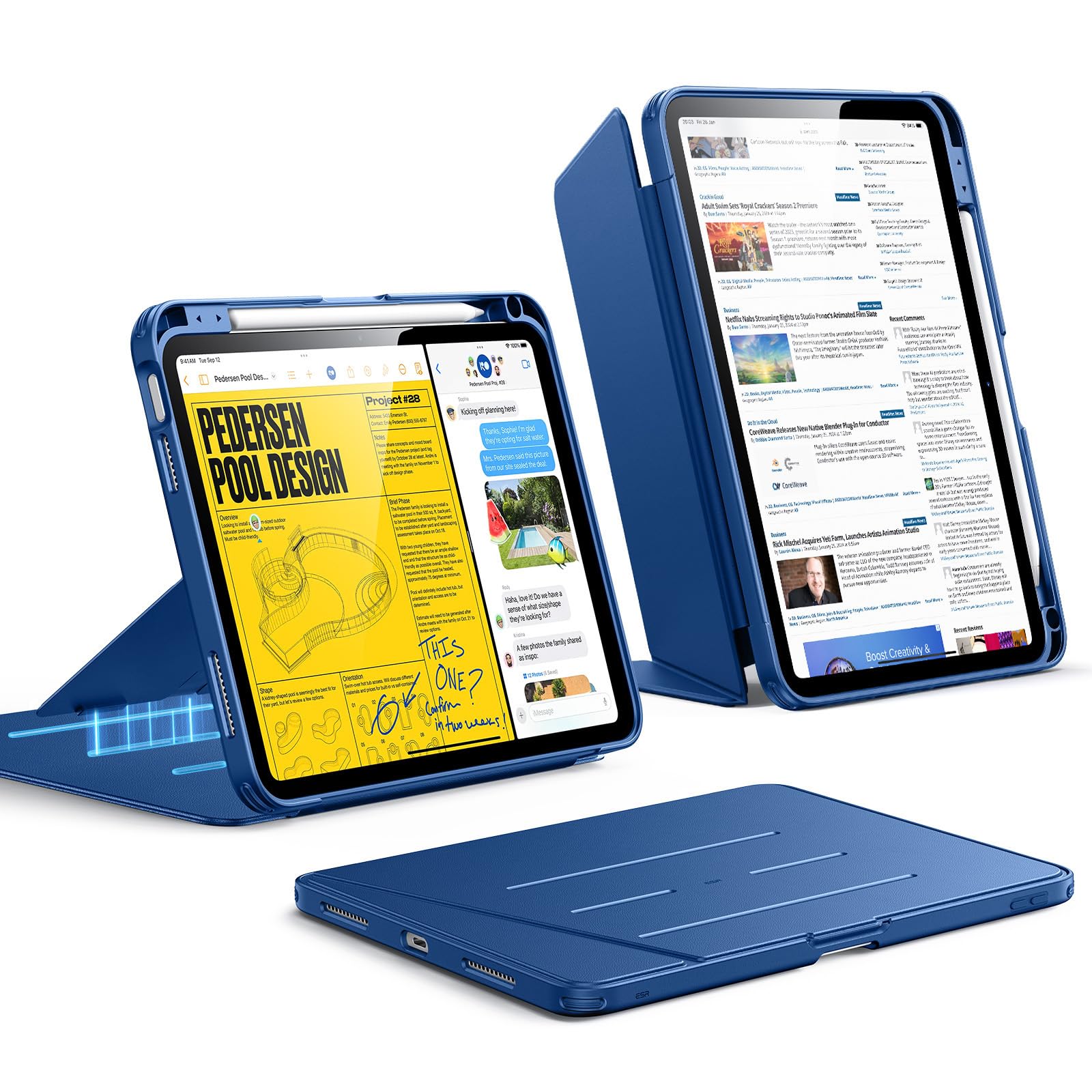 iPad A16 ブルー 128GB ケース&ESRpencil付き Amazon.co.jp: ESR iPad A16 ケース 第11世代 / 第10世代 対応 縦横