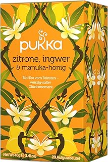 Zitrone, Ingwer & Manuka-Honig PUKKA Tee BIO 4 Packungen � 20 Teebeutel
