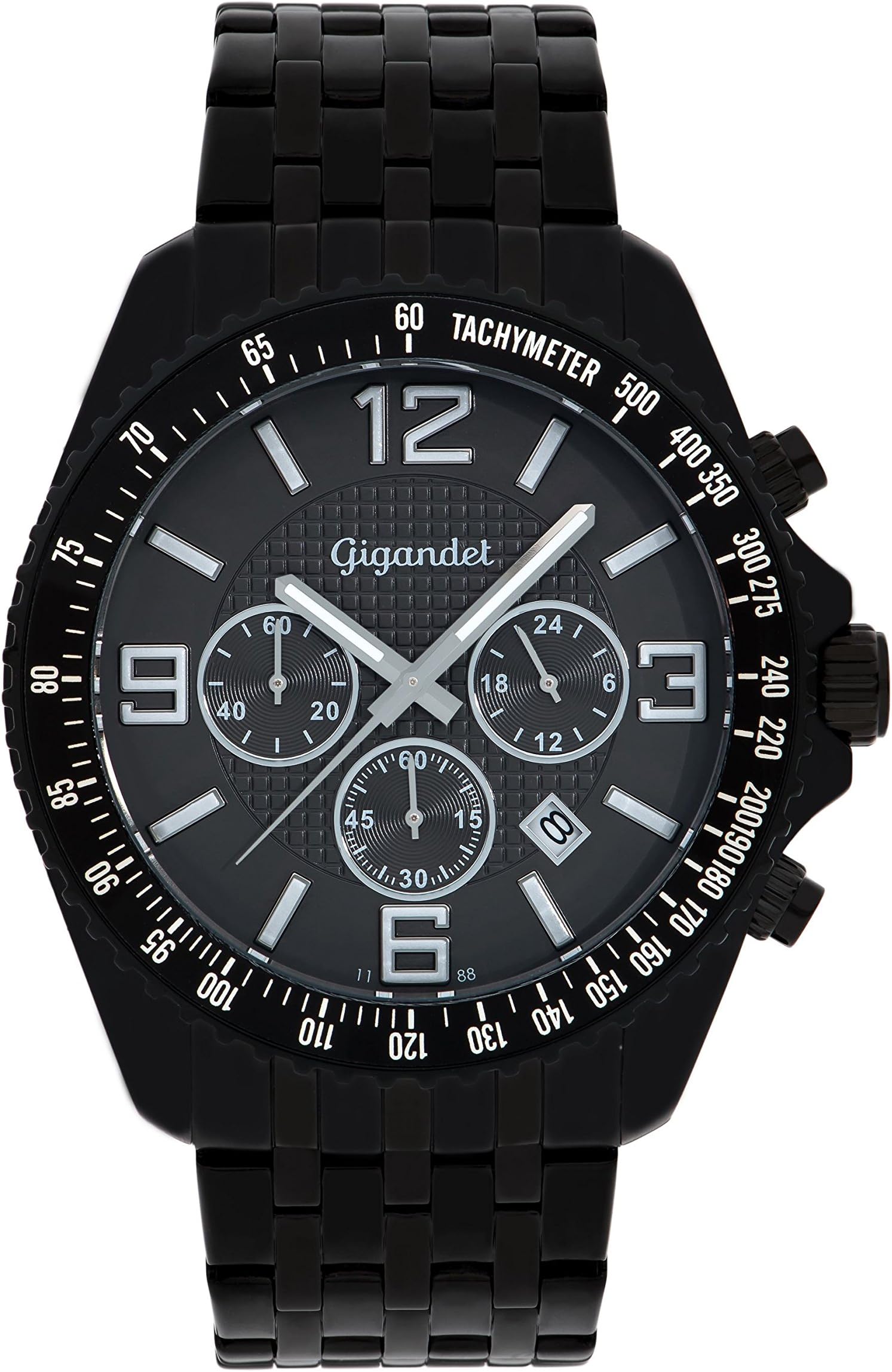 Gigandet Fast Track Orologio Uomo Cronografo | Quarzo Analogico, Cassa Acciaio, Vetro Minerale, Quadrante Verde E Argento G12-002