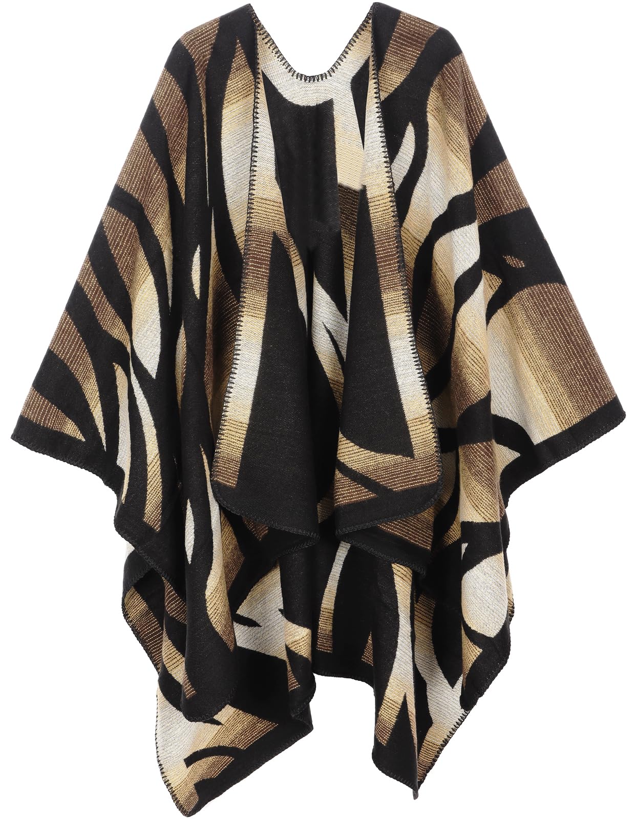 Women's Shawl Wraps Open Front Poncho Cape Oversized Sweaters Casual Cardigan Shawls for Fall Winter