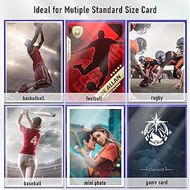 Kitoyz 500 Pcs Card Sleeves for Trading Card, Matte Card Sleeves Deck Card Protectors Compatible with Baseball Cards, Sports Cards, Game Cards (Blue)