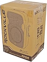 Vista 7 de Rockville BPA8 Altavoz de PA alimentado de 8" de 300W pico/75W RMS, Bluetooth, USB/SD, EQ, controlador de titanio de 1", para soporte