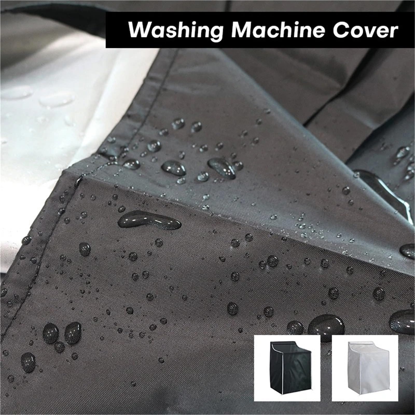 Anti-Ultravioleta 2 uds Funda for Lavadora Protector de Secadora de Ropa for Hotel en casa con Cremallera Protector Solar Impermeable Cubierta Secadora Fundas para Lavadoras(Silver)