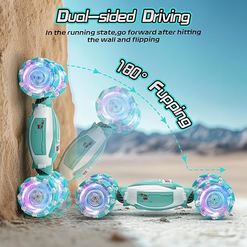 Miniatura 5 de Auto de acrobacias RC con detección de gestos, las mejores ideas de regalo de cumpleaños para niños de 6 a 12 años, juguetes para niños de