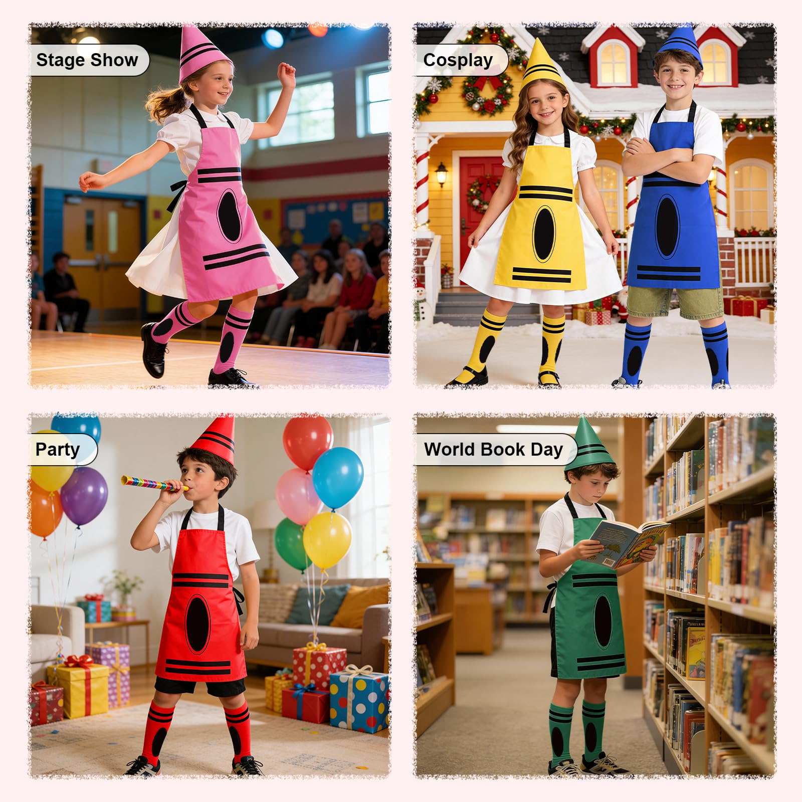 Ainvliya Crayon Apron Costume Set, World Book Day 2026 Full Costume - Image 6