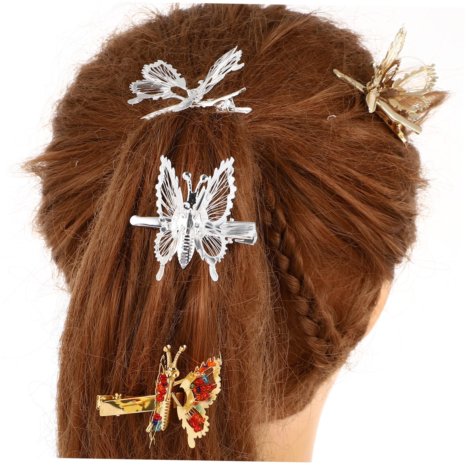 FRCOLOR 60stücke Teiliges Metall-schmetterlings-haarspangen Mit Vibrationsflügeln Elegante Haarklammern Für Frauen Für Partys Kostüme Und Besondere Anlässe