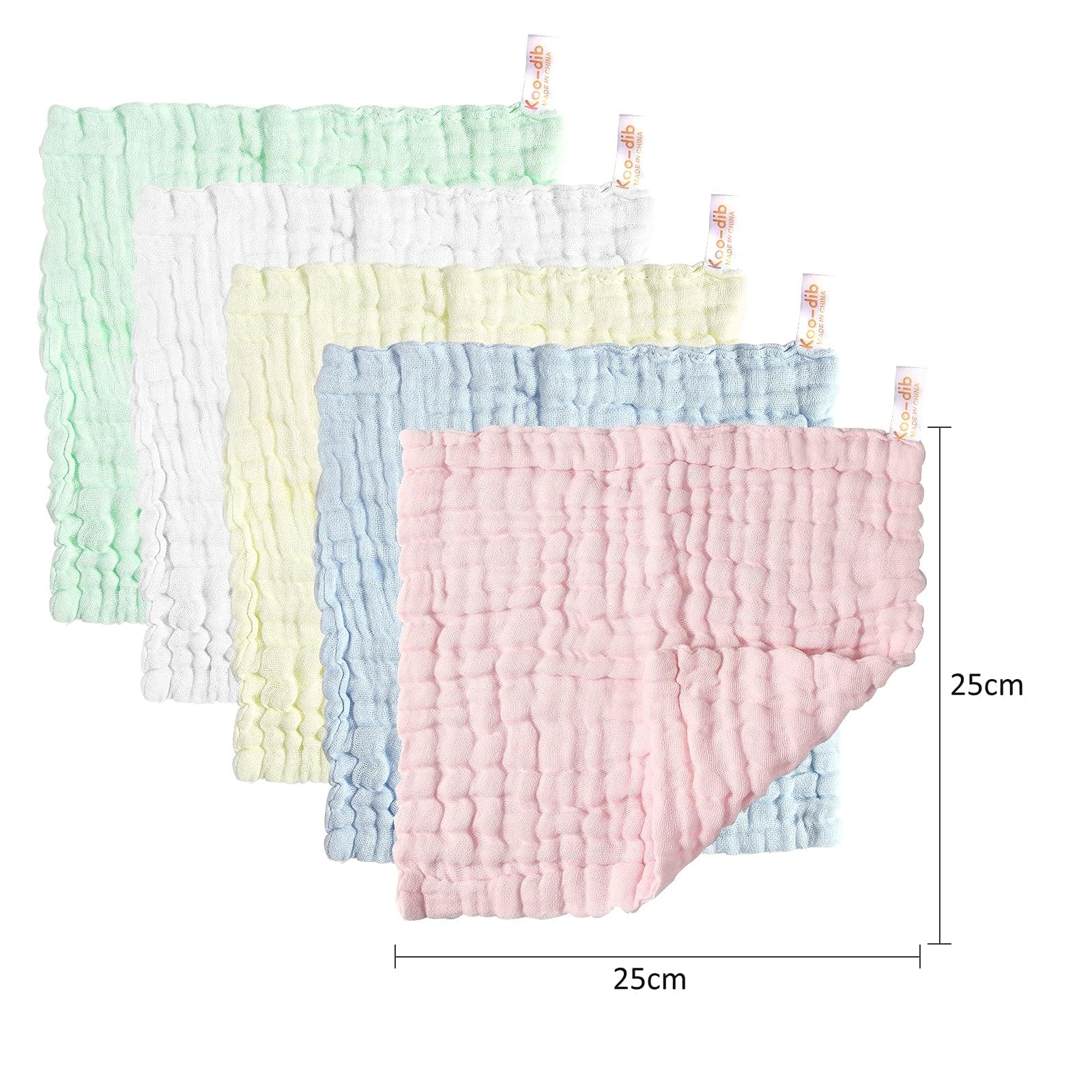 Toallas Bebe Recien Nacido De BañO Muselinas Bebe Algodon Gasas para Bebes Toalla BañO Regalo Recien Nacido NiñO 10 Piezas Toallitas Reutilizables Muselina 25x25 cm