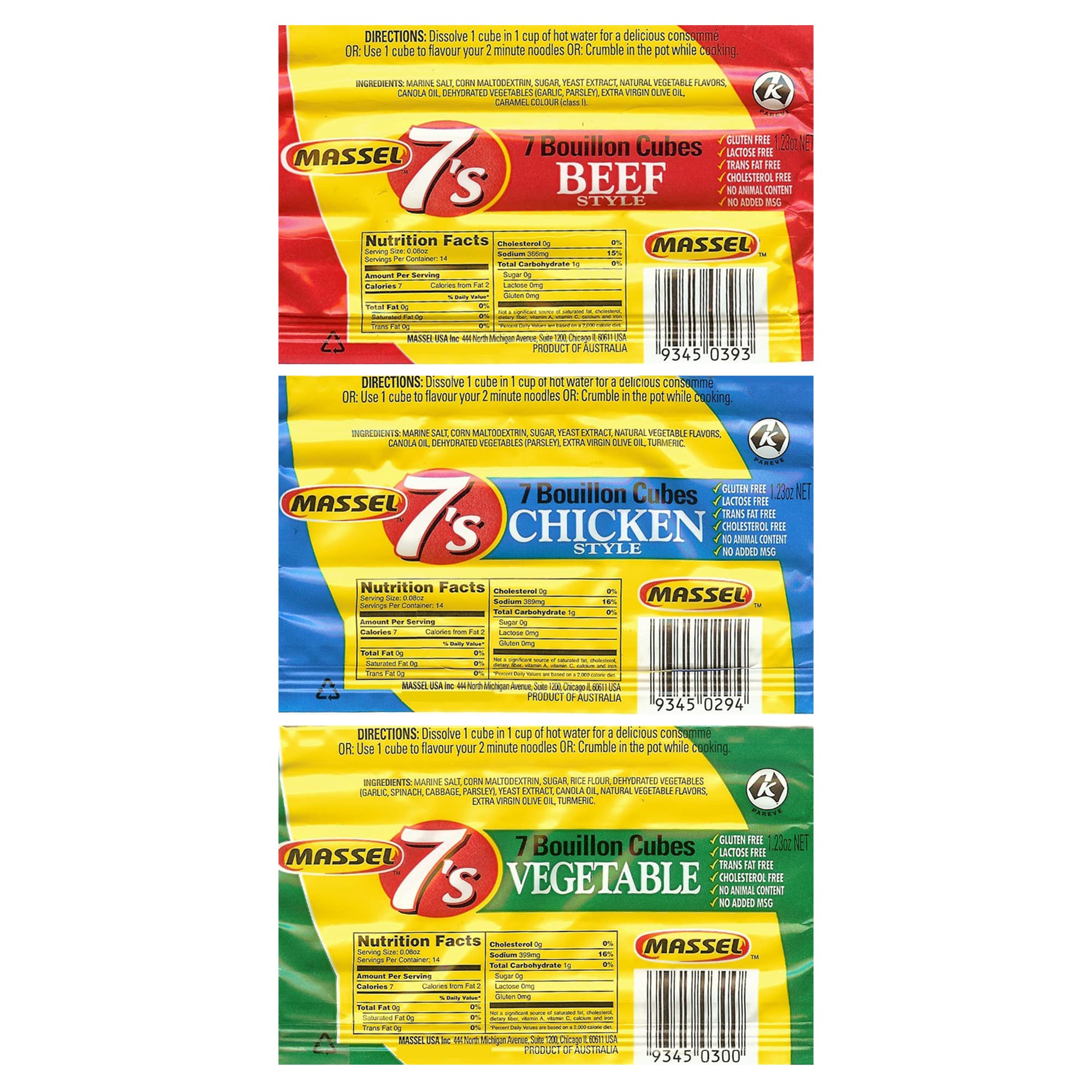 Massel 7's, Low Fodmap Stock Cubes, Variety, Vegan & GlutenFree