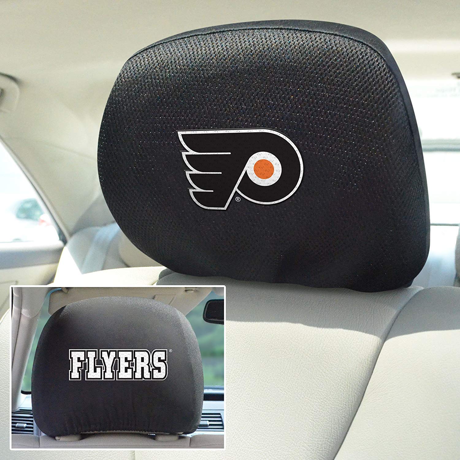 FANMATS NHL Philadelphia Flyers Polyester Head Rest Cover , 10