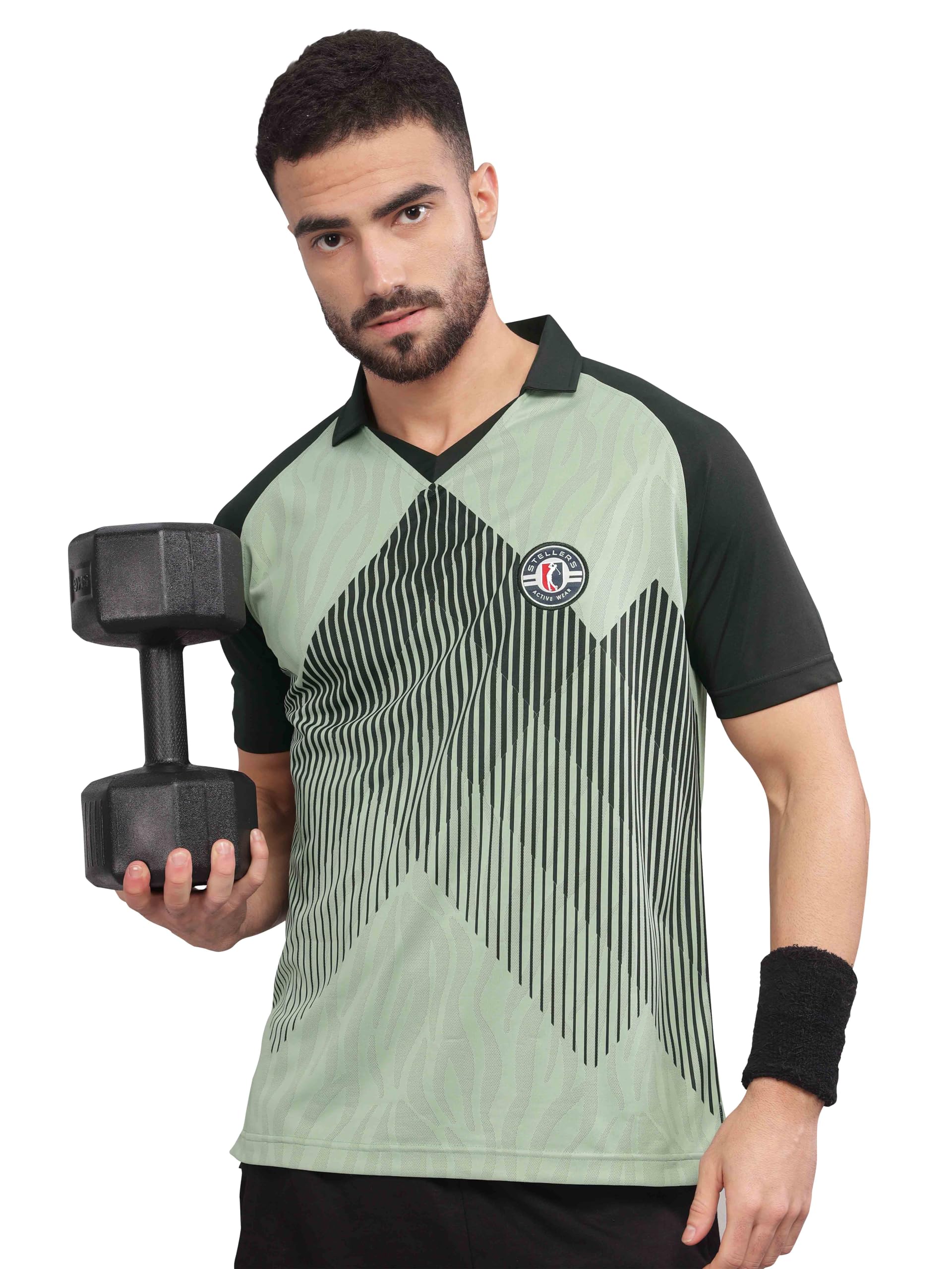 STELLERS Men's Crew Neck Half Sleeve Active Wear Sports T-Shirt| Feather Touch Feel |Regular Fit| Odour Resistant| Anti-Static| Wrinkle Free | Quick Dry | Stretchable | Lightweight | Sweat-Proof-picture-20