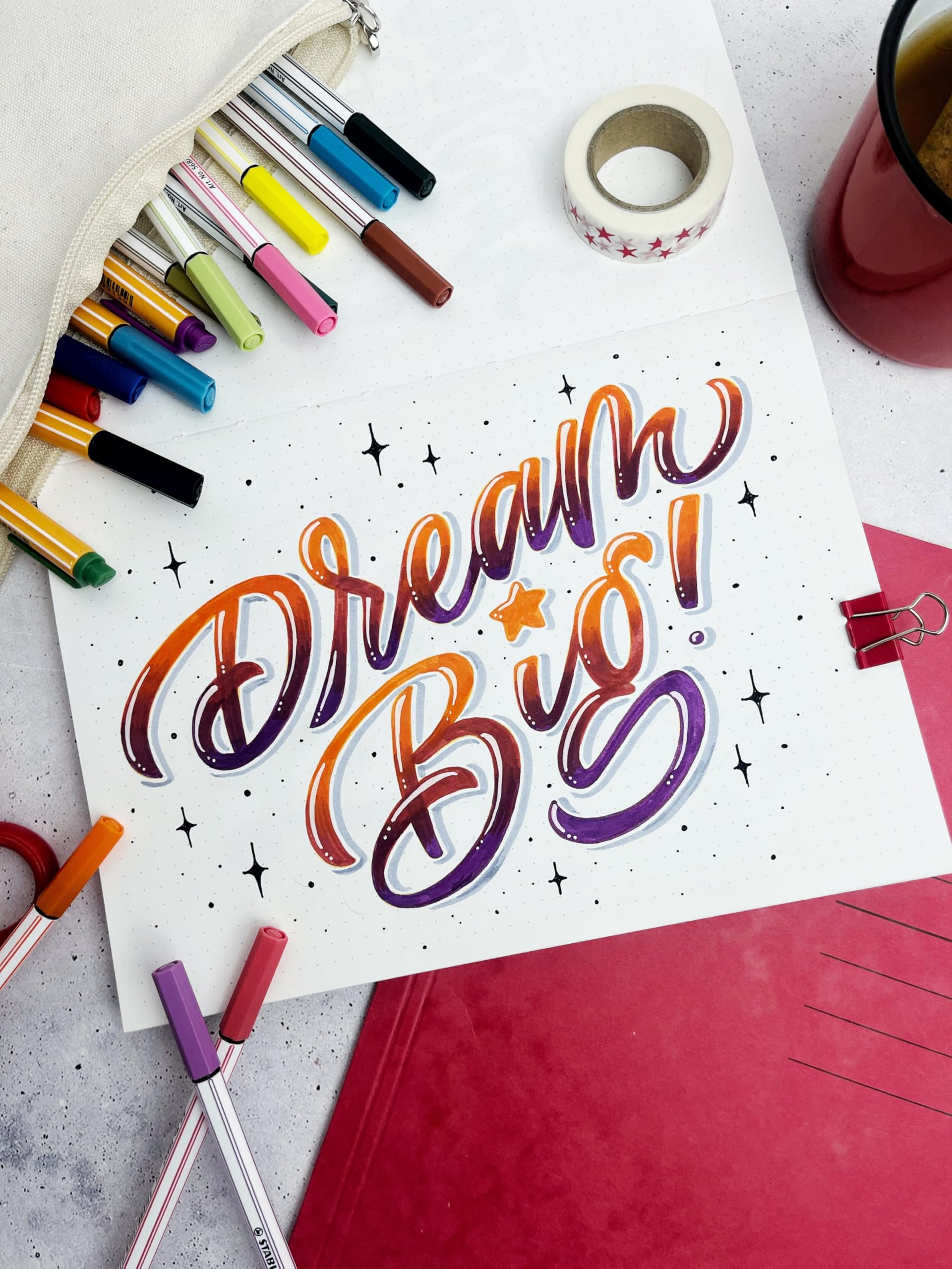 STABILO - Premium-Filzstift mit Pinselspitze für variable Strichstärken - Pen 68 brush - ARTY - 30er Pack