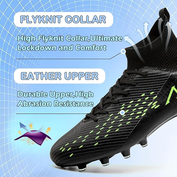 Men's Cleats Football Boots Soccer Shoes High Top Training Football Shoes for Professional Sport Outdoor Sneaker - 4