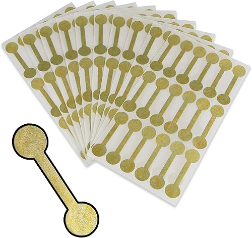 500 Gold Tyvek Long Dumbell Jeweller Repair, Price and Identification Tags - 1 78 x 12