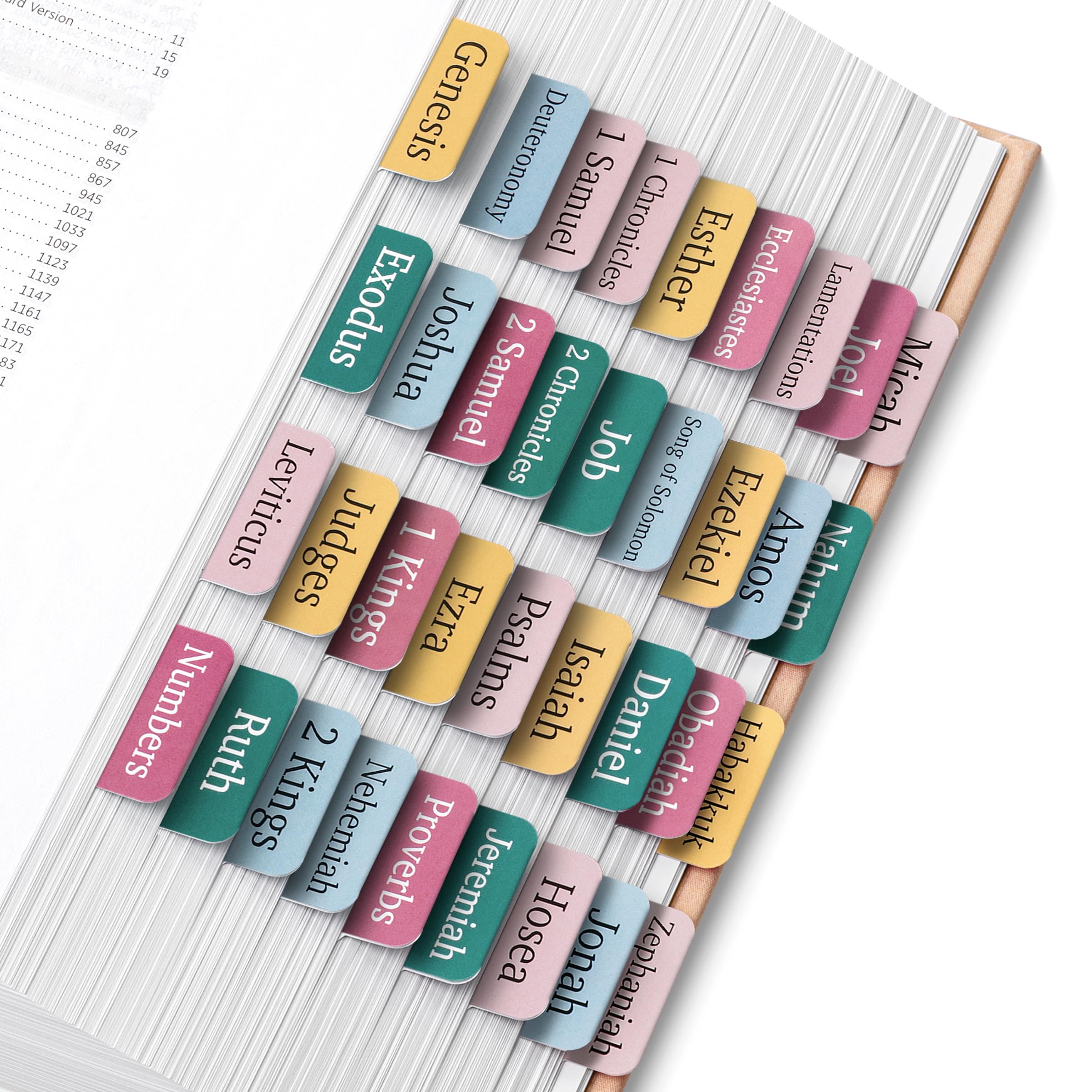 Mr. Pen- Bible Tabs, 75 Tabs, Serene Spring, Laminated Bible Tabs for Women and Men, Bible Tabs for Study Bible, Bible Index Tabs, Bible Book Tabs,