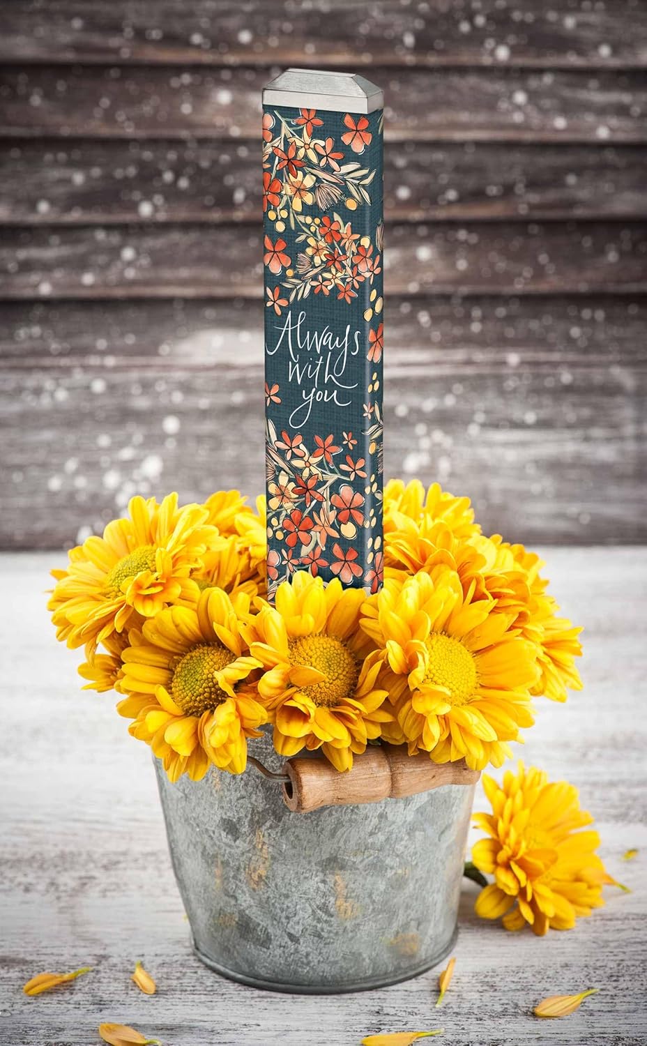 Studio M Art Pole, PVC Weather Resistant Pole with Vinyl Bowl 13 inches Tall Outdoor Decoration for Gardens, Patios, Yards, Landscaping and Birding Accessories, Always with You