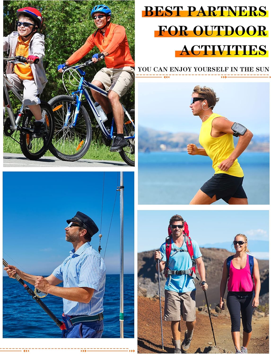 Frienda 3 Pcs Flip Glasses Polarized Sports Sunglasses Cover-up Tac Sunglasses for Men Women Driving Fishing - Image 7