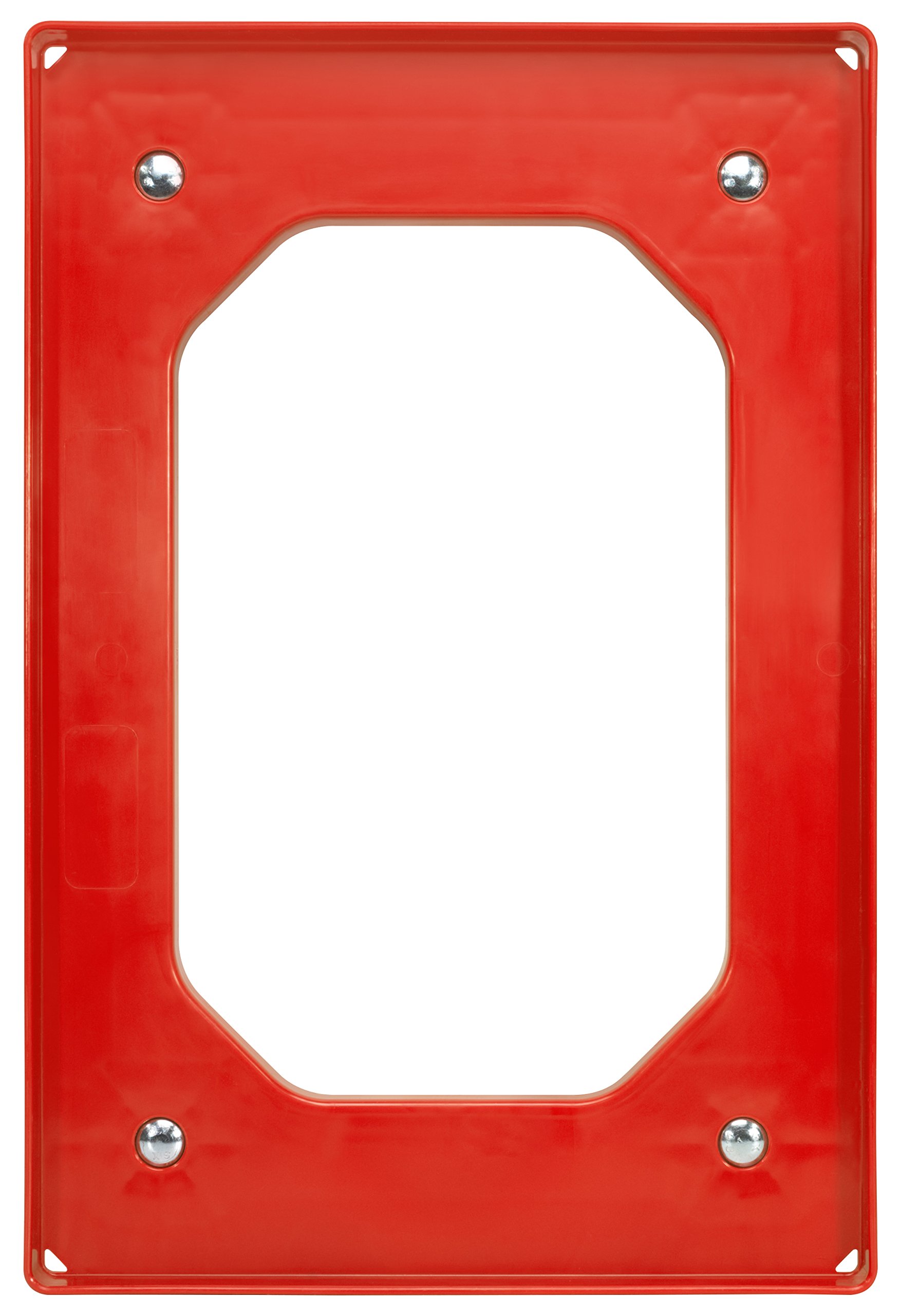 5 Stück Transportroller für Kasten 600 x 400 mm mit 4 Lenkrollen in rot