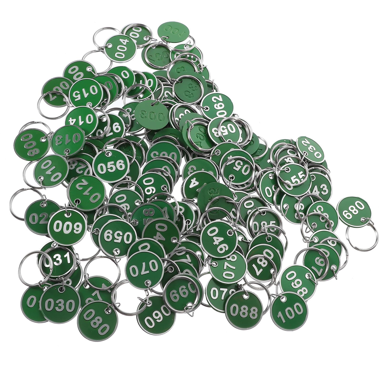 Targhette Numerate per Chiavi Anello 100 Pezzi in Lega di Alluminio