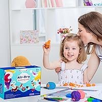 Vista 5 de Arcilla de Secado al Aire 156 Colores, Arcilla de Modelar para Niños, Arcilla Mágica para Modelar, Kit de Arcilla de Modelado DIY con Herramientas
