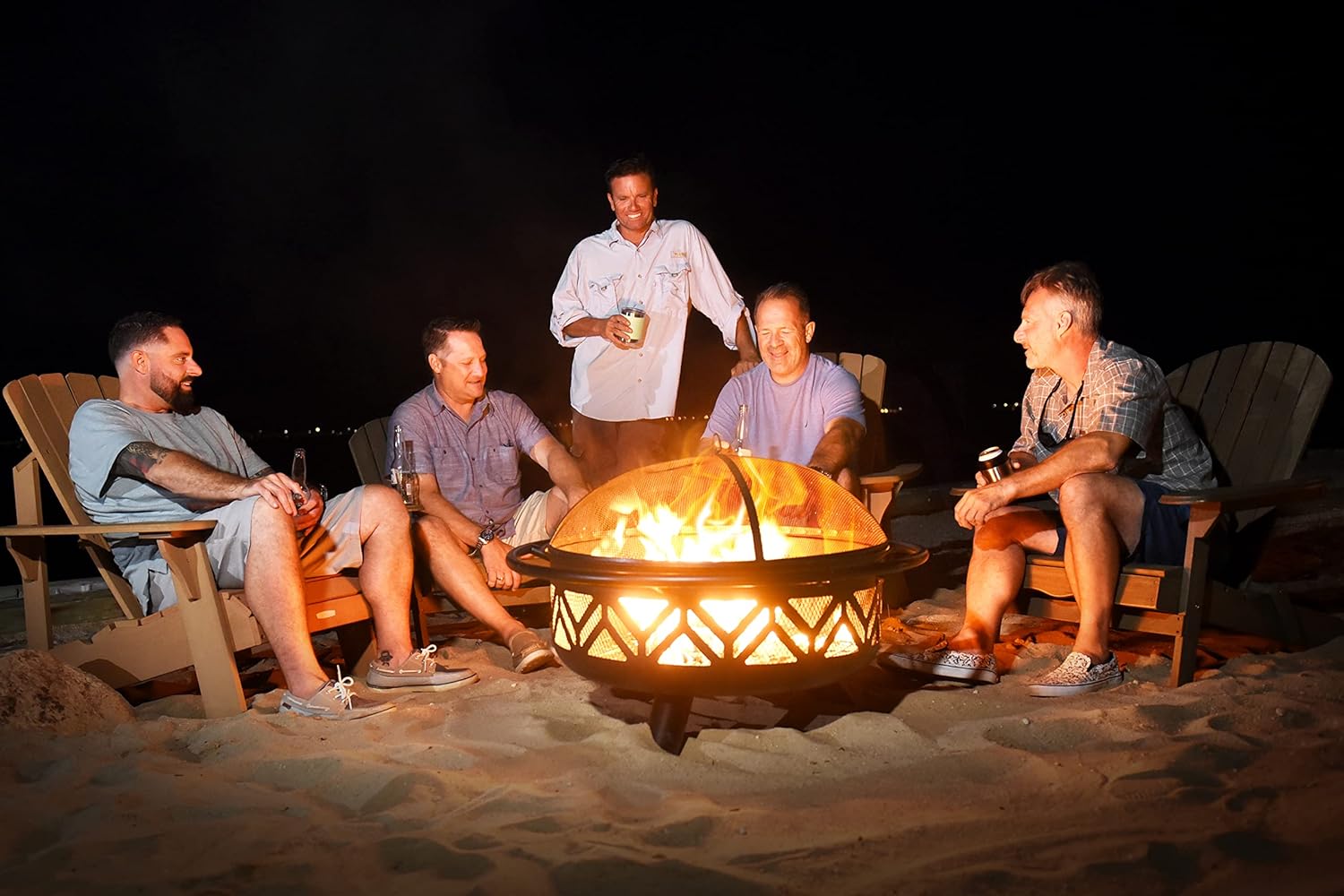 UniFlame WAD1009SP Oil Rubbed Outdoor Firebowl with Geometric Design