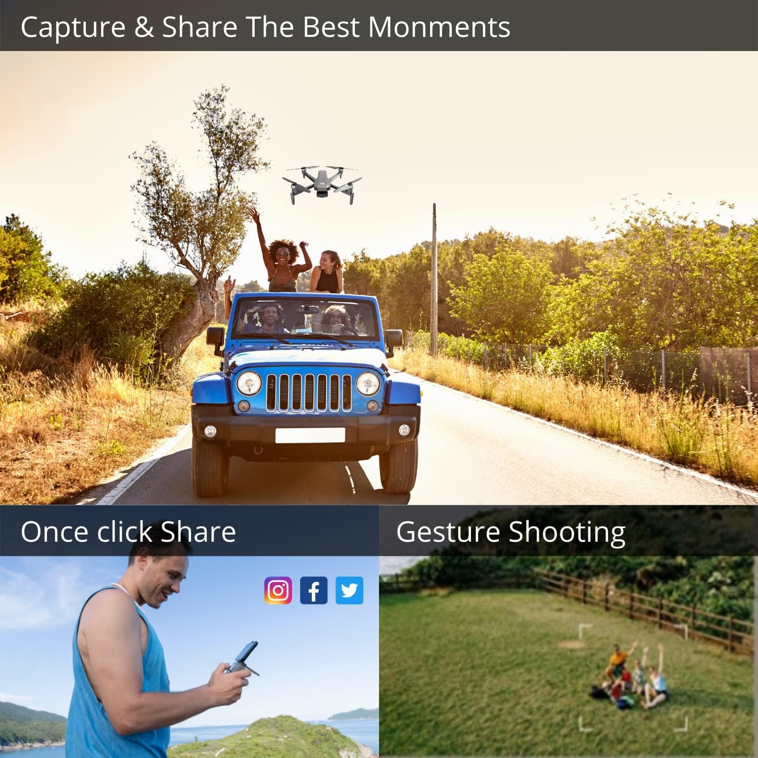 Beantech Foldable GPS Drone with 4K UHD EIS Camera for Adults, 5G Transmission Drones with Brushless Motor, Follow Me, Auto Return Home, Encircling Flight Quadcopter with 3-Axis Gimbal Camera