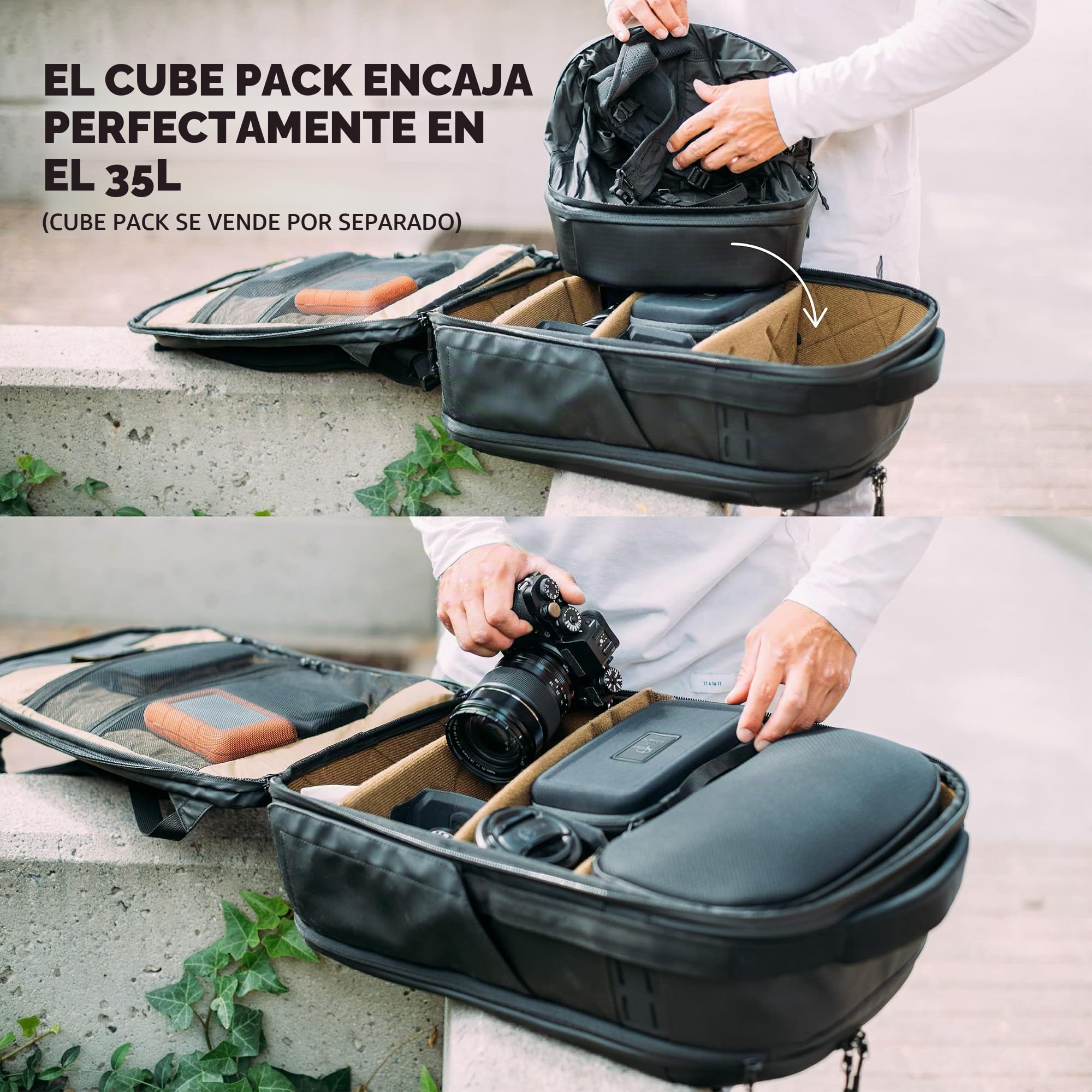 Gomatic Peter McKinnon 35L Mochila Fotográfica – Gran Camera Backpack para DSLR, Bagpack Viaje con PC 16″, Dron, Ropa, Resistente al Agua, con Compartimentos y Protecció