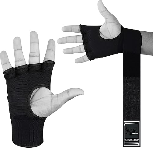 Miniatura 2 de BEAST RAGE Guantes interiores con envolturas de mano, envoltura rápida, largo de 36 pulgadas, soporte de muñeca de MMA, vendajes Muay Thai,