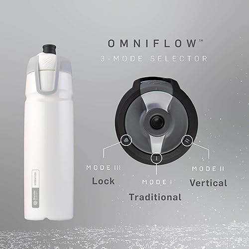 Miniatura 3 de BlenderBottle Hydration Halex Squeeze - Botella de agua con popote, 22 onzas, color rojo