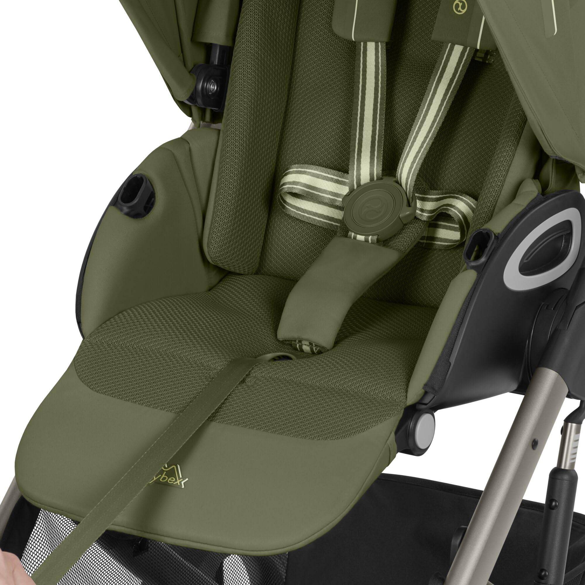 CYBEX Gold TALOS S LUX Kinderwagen, Ab Geburt bis 22 kg, Mit Offroad-Federung, verstellbarem Griff, ergonomischer Liegeposition, Moss Green