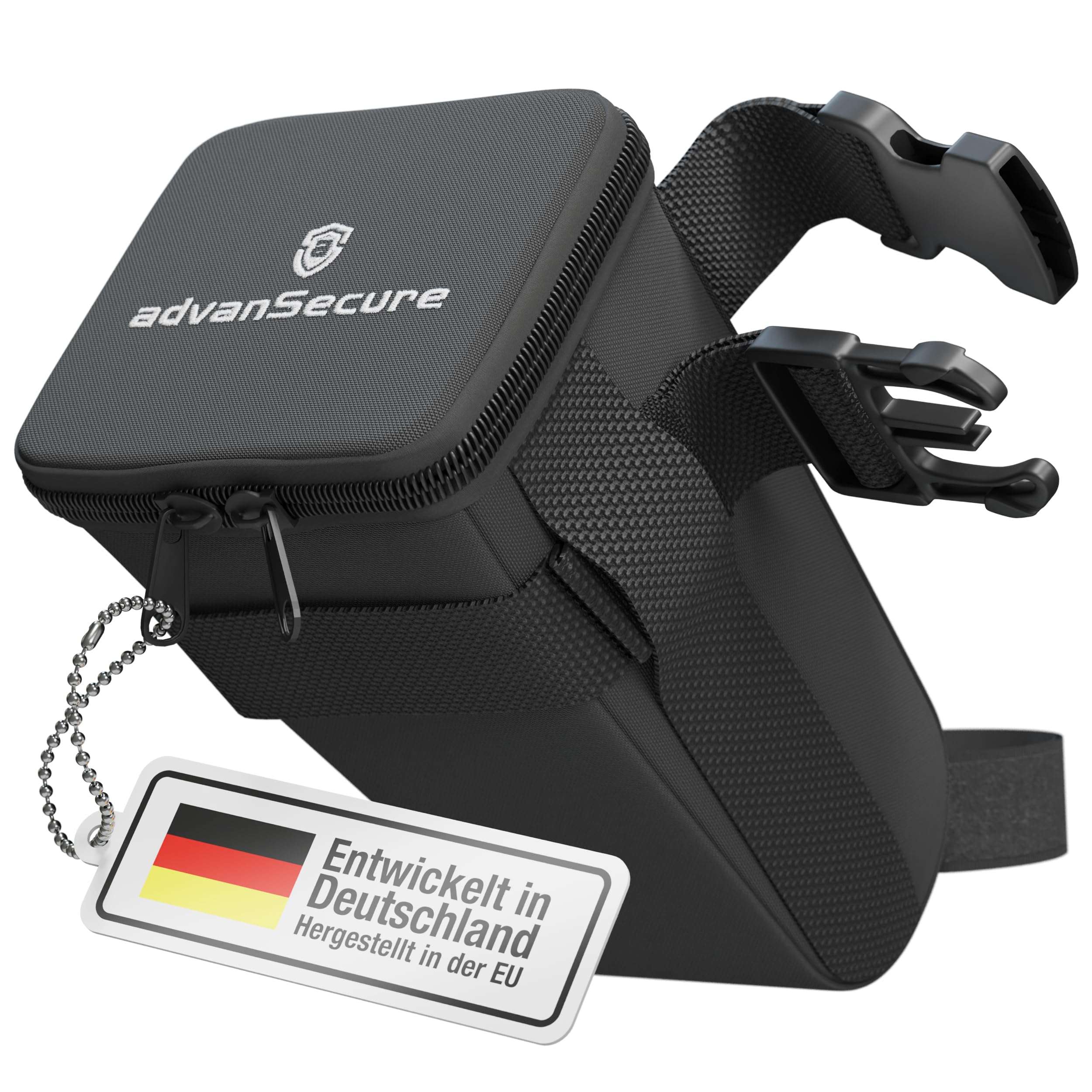 satteltasche fahrradschloss advanSecure® Fahrrad-Satteltasche | ideal für schwere Kettenschlösser | kompatibel mit den meisten Fahrrädern und E-Bikes | hergestellt in der EU Category:Fahrräder_Patent XXL  gefedert Merida Uno Kinderfahrradanhänger Für Farbe:Green Emerald / Black