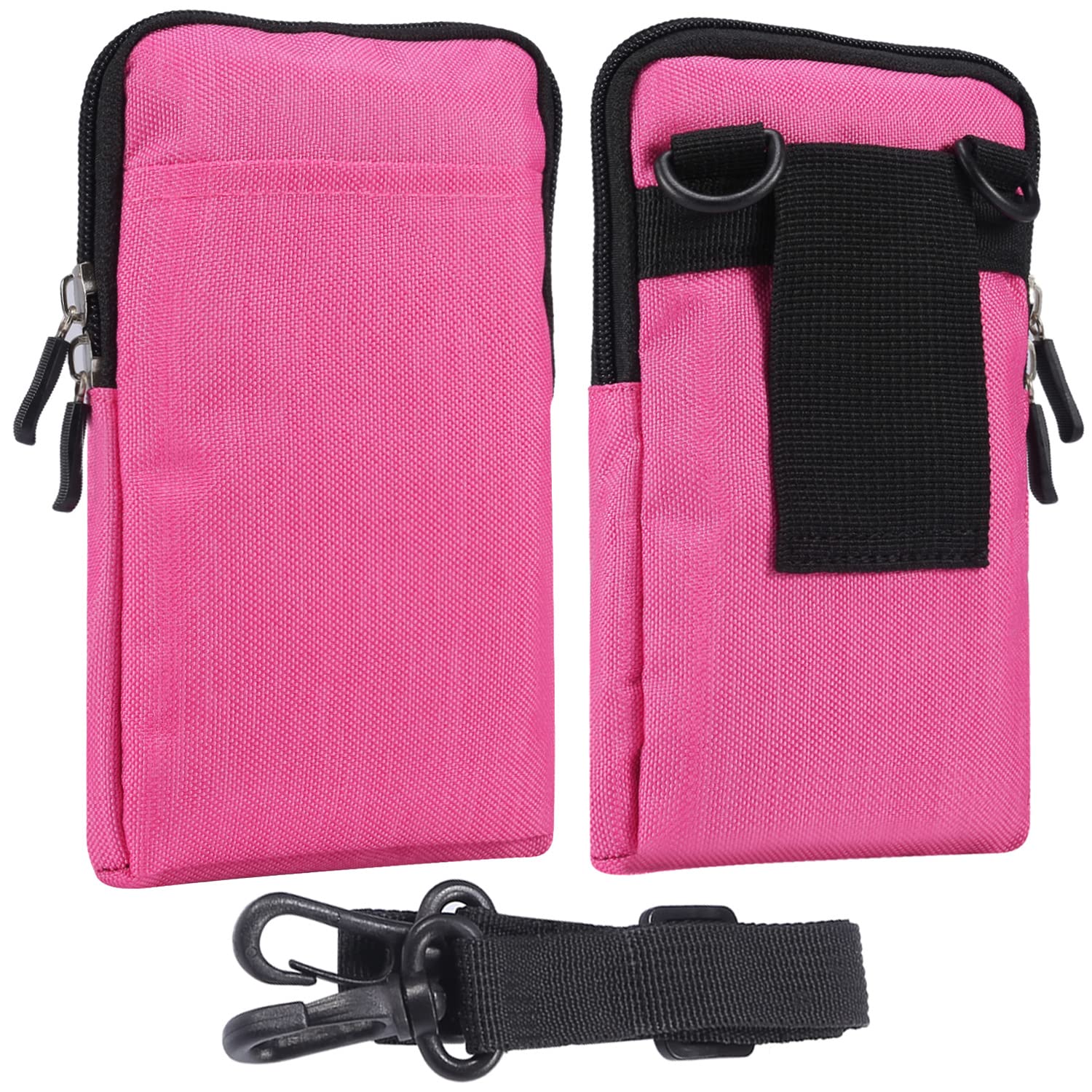 Vertical Cell Phone Waist Bag for Men Small, Cell Phone Shoulder Holster Rose, 7.2" Universal Mens Cell Phone Purse Shoulder Bag Smartphone Belt Waist Bag Crossbody Purse Phone Holster Case with Loop
