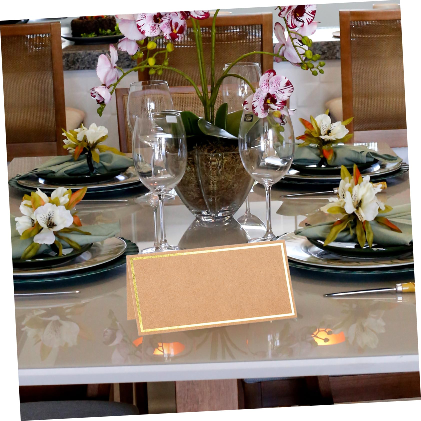 SHINEOFI 150stücke Hochzeit Platzkarten Mit Goldprägung Elegante Tischkarten Für Hochzeiten Feiern Und Events Blanko Tischreservierungskarten Aus Kraftpapier