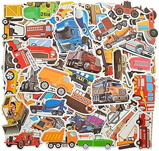 GYGYL 100pcs Transportation Vehicle Stickers for Kids Boy, W