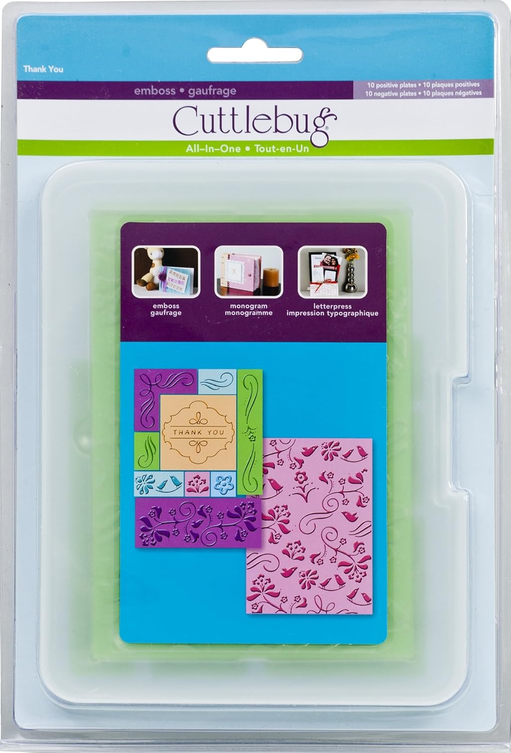 Cuttlebug AllinOne Embossing Plates, Thank You Amazon.in Home