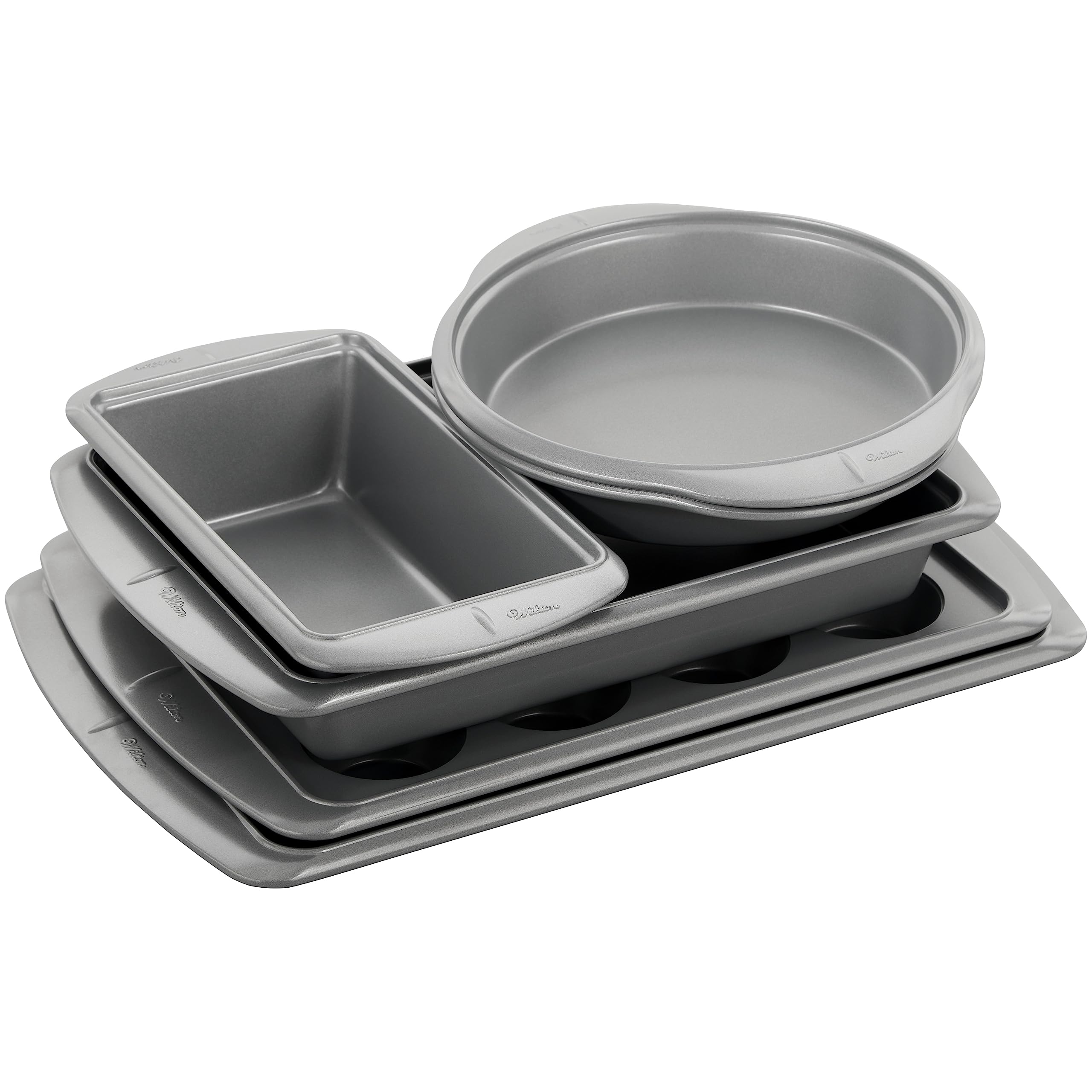 Wilton Ever Glide Lot de 6 ustensiles de cuisson antiadhésifs pour cuisine et pâtisserie, moules à pâtisserie