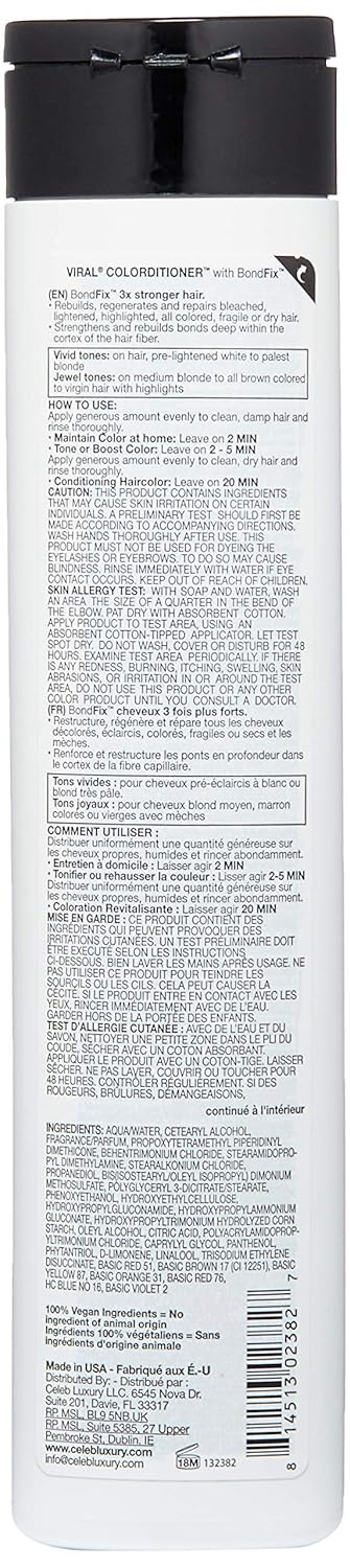 Celeb Luxury Viral Colorditioner, Professional Semi-Permanent Hair Color Depositing Conditioner, Red 8.25 Fl Oz (Pack of 1) : Beauty & Personal Care