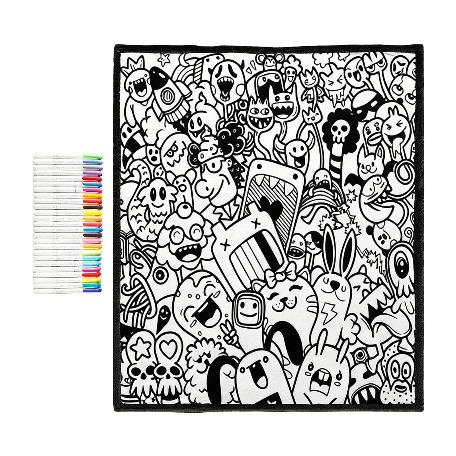 Couverture à colorier DIY idée cadeau anniversaire originale 150x127