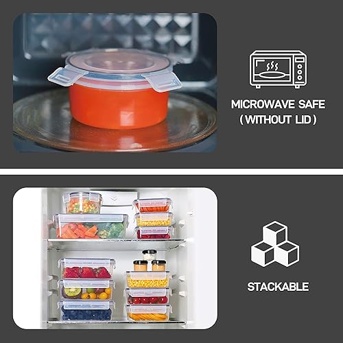 Miniatura 3 de KAGUYA Juego de 36 recipientes de almacenamiento de alimentos con tapas herméticas (18 recipientes y 18 tapas), material sin BPA y a prueba de