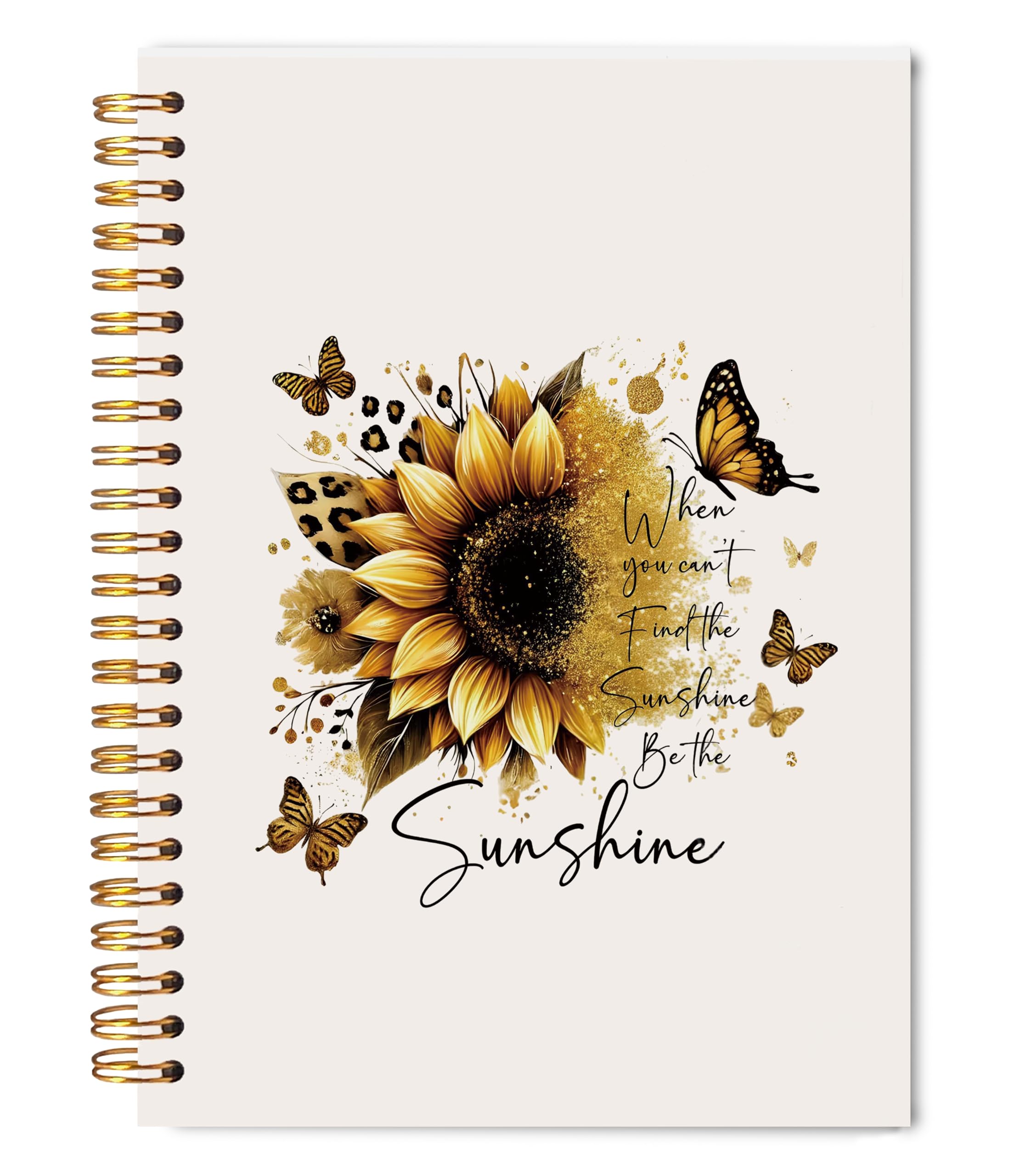 Carnet de notes à spirale inspirant avec tournesol pour votre bien-être - 7