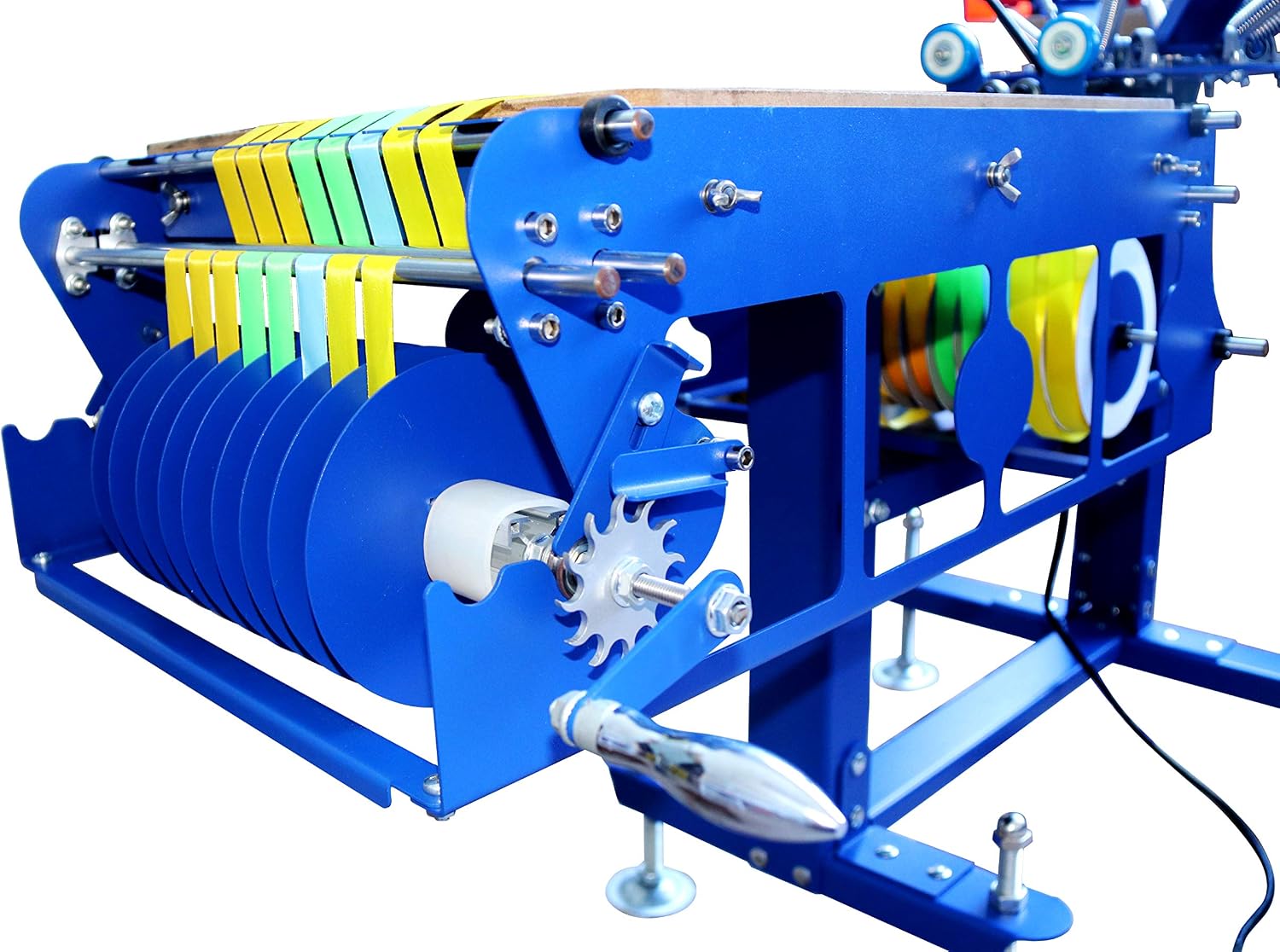 TECHTONGDA 3 Color 1 Station Silk Screen Printing Press Micro-Registration Screen Printing Machine for Fabric Ribbons with Flash Dryer