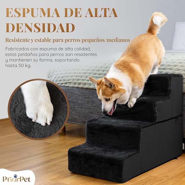 Foto 2 de 8 de Escaleras Perros Subir a la Cama - Rampa para Perros de 4 peldaños