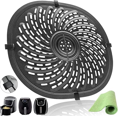 Placa para freidora de aire para freidora de aire 7QT PowerXL Vortex7QT Gowise6.5QT Chefman freidoras de aire, antiadherente, rejilla de rejilla