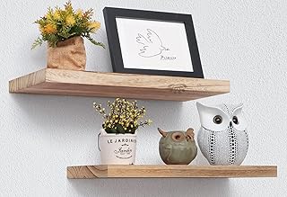 ANTICO WOODENIA Natural Wood Floating Wall Shelf Wall Mount Wall Rack Wall Bracket Wall Cabinet Floating Wall Shelves (XXXL(Extra Wide) (21X8 inches), Set of 2)