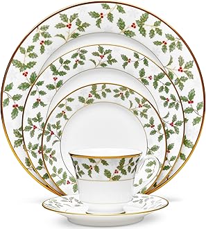 Noritake Holly & Berry Gold 5-Piece Place Setting by Noritake