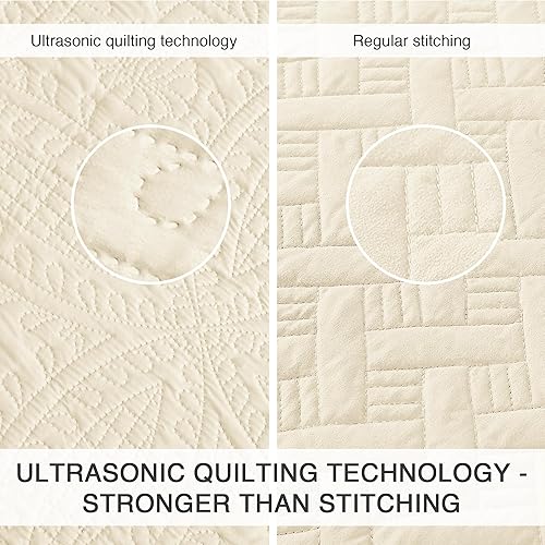 Miniatura 3 de Love's cabin Juego de edredón de tamaño California King, cubrecama azul, colcha de verano suave de microfibra ligera, colcha de estilo moderno con